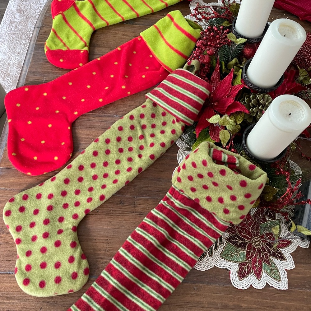 Grinch Christmas Stocking (Lime Green  and Red)